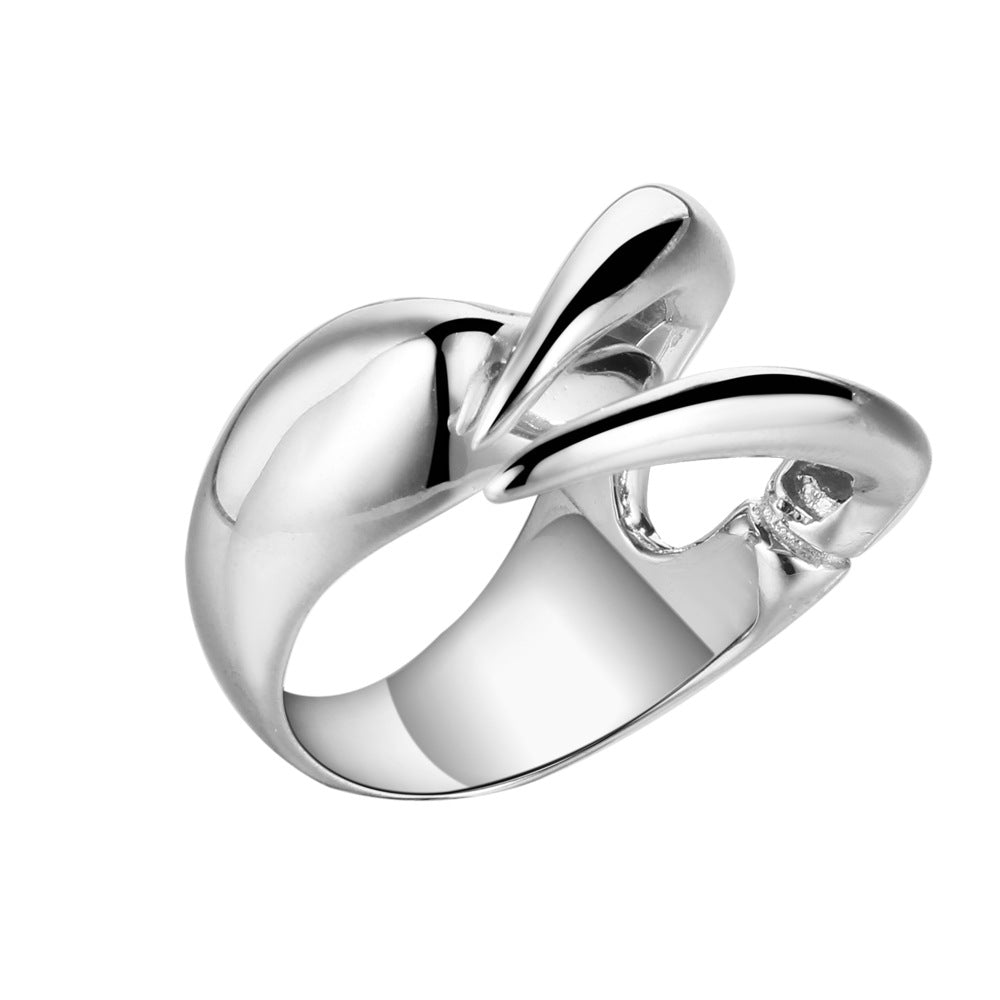 S925 sterling silver ring niche design personality creative opening fangs ring